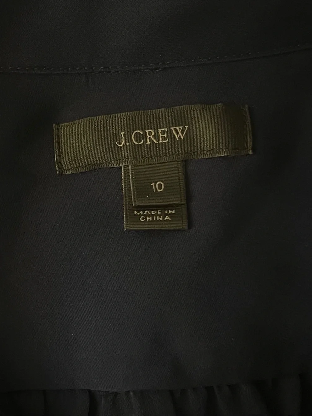 J. Crew Navy Button-Down Blouse